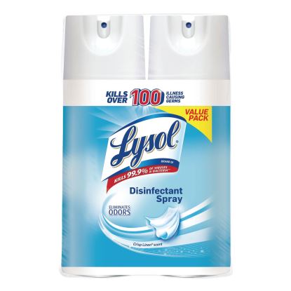 Disinfectant Spray, Crisp Linen, 12.5 oz Aerosol Spray, 2/Pack, 6 Pack/Carton1
