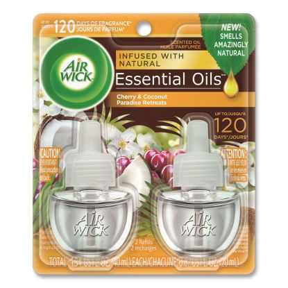 Life Scents Scented Oil Refills, Paradise Retreat, 0.67 oz, 2/Pack, 6 Packs/Carton1