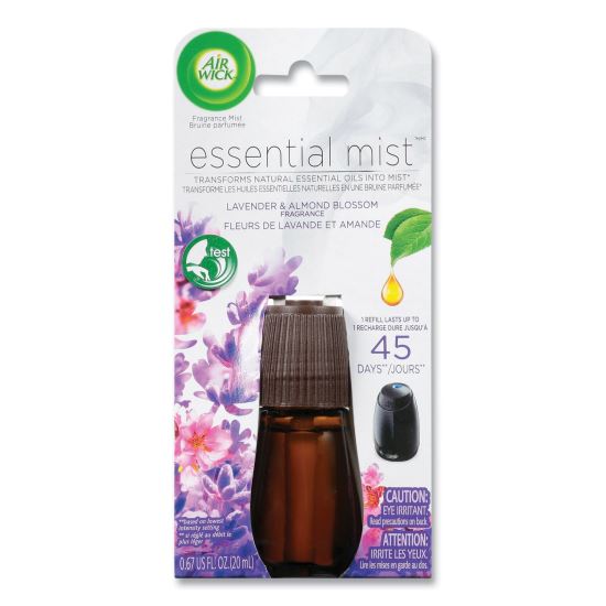 Essential Mist Refill, Lavender and Almond Blossom, 0.67 oz Bottle, 6/Carton1