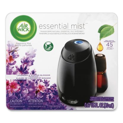 Essential Mist Starter Kit, Lavender and Almond Blossom, 0.67 oz Bottle, 4/Carton1