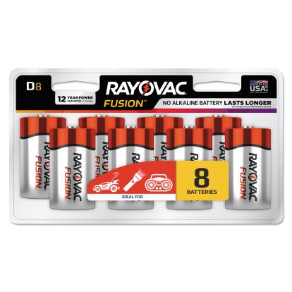 Fusion Advanced Alkaline D Batteries, 8/Pack1