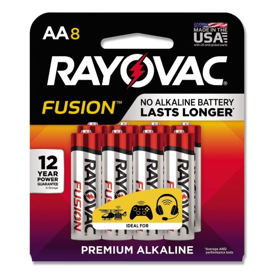 Fusion Advanced Alkaline AA Batteries, 8/Pack1