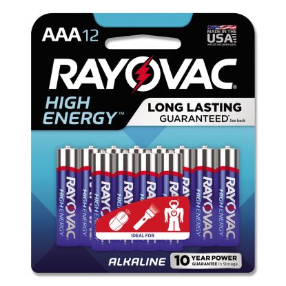 High Energy Premium Alkaline AAA Battery, 12/Pack1