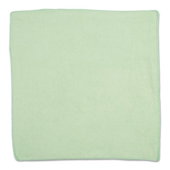 Microfiber Cleaning Cloths, 16 x 16, Green, 24/Pack1