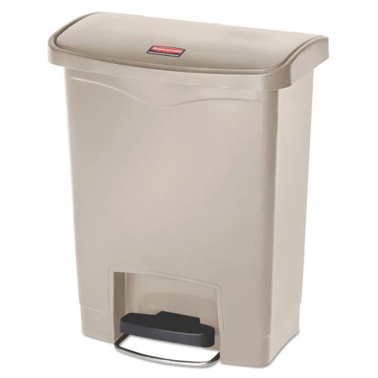 Slim Jim Resin Step-On Container, Front Step Style, 8 gal, Beige1