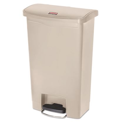 Slim Jim Resin Step-On Container, Front Step Style, 13 gal, Beige1