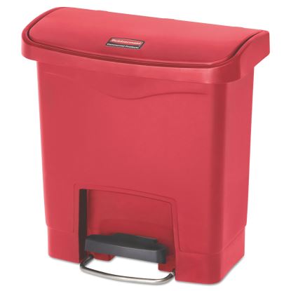 Slim Jim Resin Step-On Container, Front Step Style, 4 gal, Red1