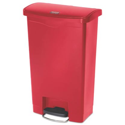 Slim Jim Resin Step-On Container, Front Step Style, 13 gal, Red1