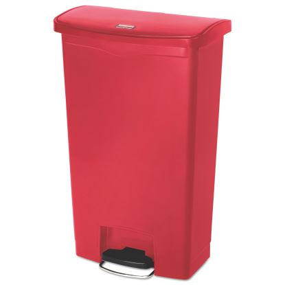 Slim Jim Resin Step-On Container, Front Step Style, 18 gal, Red1