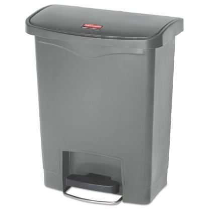 Slim Jim Resin Step-On Container, Front Step Style, 8 gal, Gray1