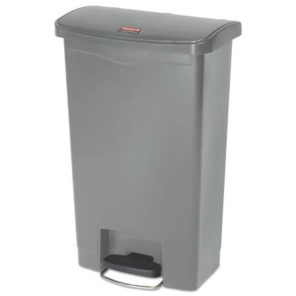 Slim Jim Resin Step-On Container, Front Step Style, 13 gal, Gray1