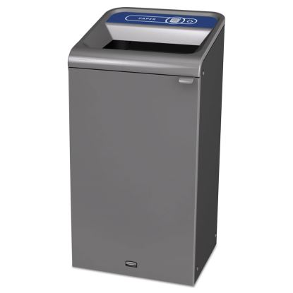 Configure Indoor Recycling Waste Receptacle, 23 gal, Gray, Paper1