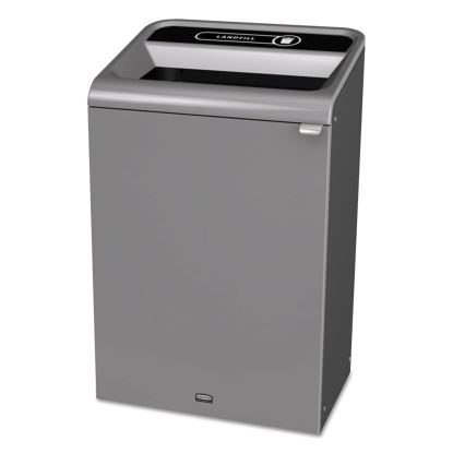 Configure Indoor Recycling Waste Receptacle, 33 gal, Gray, Landfill1