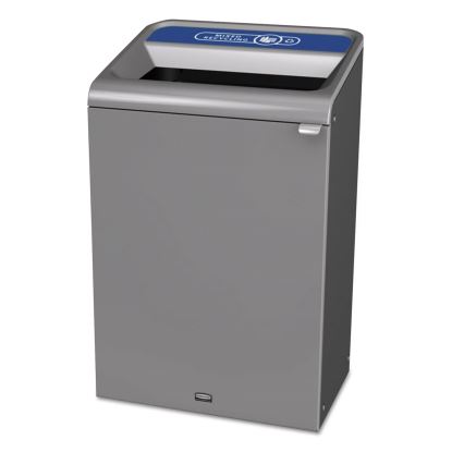 Configure Indoor Recycling Waste Receptacle, 33 gal, Gray, Mixed Recycling1