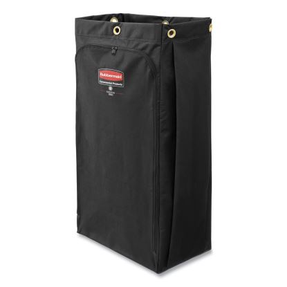 Fabric Cleaning Cart Bag, 26 gal, 17.5" x 33", Black1