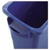 Slim Jim W/Handles, Rectangular, Plastic, 15.9 gal, Blue2