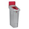 Slim Jim Paper Recycling Top, 16.5 x 8 x 0.5, Red2