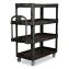 4-Shelf Heavy-Duty Ergo Utility Cart, 700 lb Capacity, 24.35 x 54.1 x 62.4, Black1