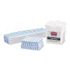 Disposable Microfiber Pad, 4.75 x 19, White/Blue Stripes, 50/Pack, 3 Packs/Carton2