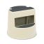 Rolling Step Stool, Curved Design, 2-Step, Retracting Casters, 350 lb Capacity, 16" Diameter x 13.5"h, Beige1