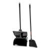 Lobby Pro Upright Dustpan, with Cover, 12.5w x 37h, Plastic Pan/Metal Handle, Black2