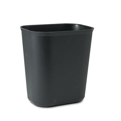 Fire-Resistant Wastebasket, Rectangular, Fiberglass, 3.5 gal, Black1