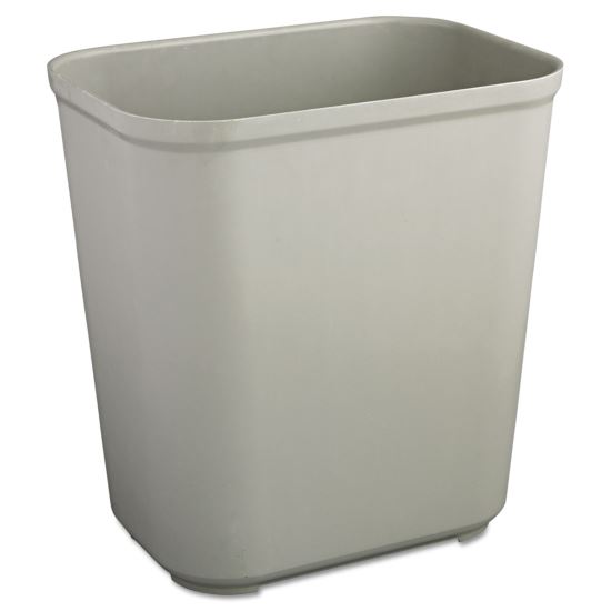 Fire-Resistant Wastebasket, Rectangular, Fiberglass, 7 gal, Gray1