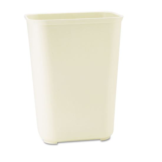 Fire-Resistant Wastebasket, Rectangular, Fiberglass, 10 gal, Beige1