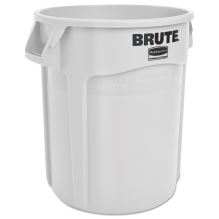 Round Brute Container, Plastic, 20 gal, White1