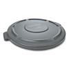 Round Flat Top Lid, for 32 gal Round BRUTE Containers, 22.25" diameter, Gray1