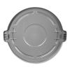 Round Flat Top Lid, for 32 gal Round BRUTE Containers, 22.25" diameter, Gray2