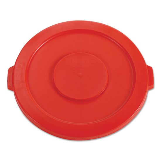 Round Flat Top Lid, for 32 gal Round BRUTE Containers, 22.25" diameter, Red1