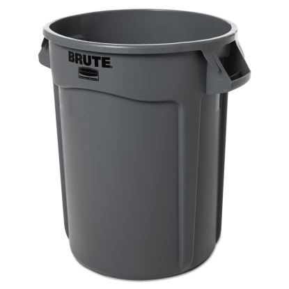 Round Brute Container, Plastic, 32 gal, Gray1