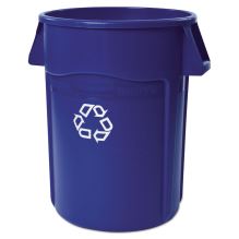 Brute Recycling Container, Round, 44 gal, Blue1