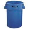 Brute Vented Trash Receptacle, Round, 44 gal, Blue1