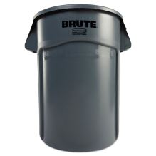 Brute Vented Trash Receptacle, Round, 44 gal, Gray1