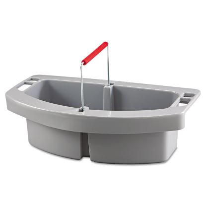 Maid Caddy, 2-Compartment, 16w x 9d x 5h, Gray1