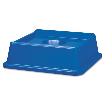 Untouchable Bottle and Can Recycling Top, Square, 20.13w x 20.13d x 6.25h, Blue1