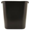 Deskside Plastic Wastebasket, Rectangular, 7 gal, Black1