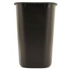 Deskside Plastic Wastebasket, Rectangular, 7 gal, Black2