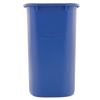 Medium Deskside Recycling Container, Rectangular, Plastic, 28.13 qt, Blue2