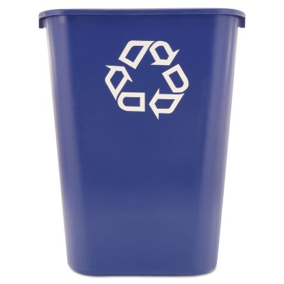 Large Deskside Recycle Container with Symbol, Rectangular, Plastic, 41.25 qt, Blue1