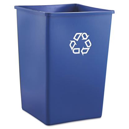 Recycling Container, Square, Plastic, 35 gal, Blue1