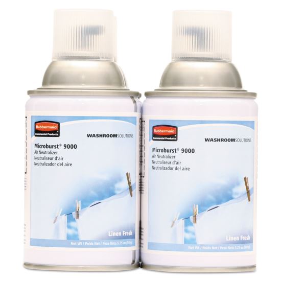 TC Microburst 9000 Air Freshener Refill, Linen Fresh, 5.3 oz Aerosol Spray, 4/Carton1