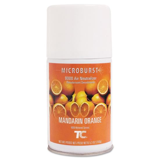 TC Microburst 9000 Air Freshener Refill, Mandarin Orange, 5.3 oz Aerosol Spray, 4/Carton1