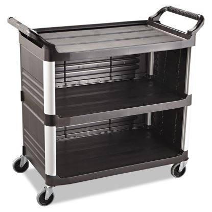 Xtra Utility Cart, 300-lb Capacity, Three-Shelf, 20w x 40.63d x 37.8h, Black1