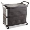 Xtra Utility Cart, 300-lb Capacity, Three-Shelf, 20w x 40.63d x 37.8h, Black2