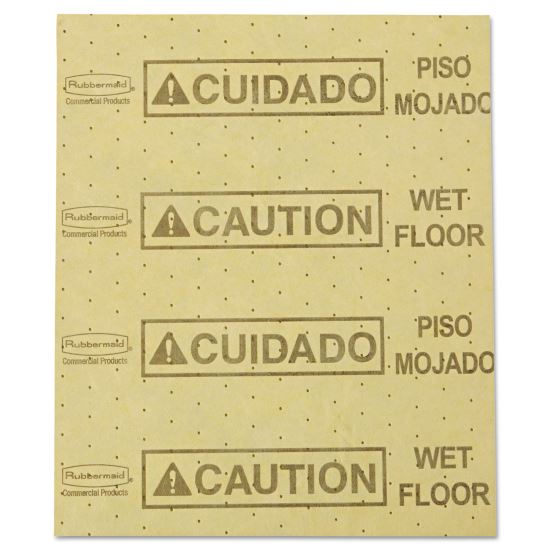 Over-the-Spill Pad, "Caution Wet Floor", Yellow, 16 1/2" x 20", 22 Sheets/Pad1