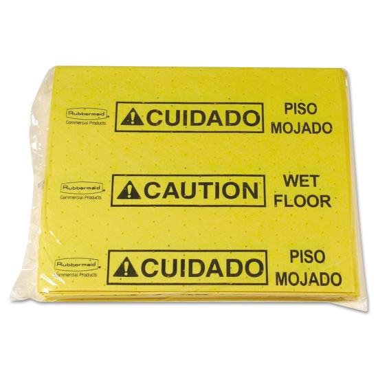 Over-The-Spill Pad Tablet w/25 Pads, Yellow/Black,14 x 16 1/21