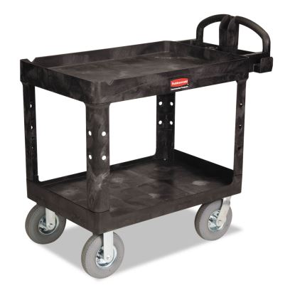 Heavy-Duty Utility Cart, Two-Shelf, 25.88w x 45.25d x 37.13h, Black1